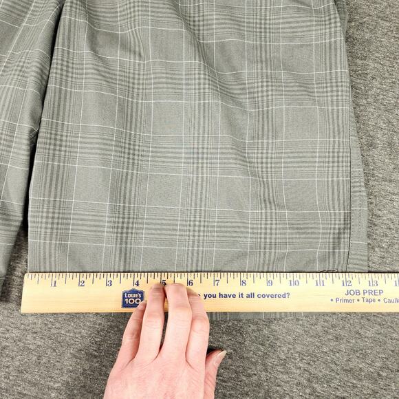 O'Neill Hybrid Board Shorts Men 38 Gray Plaid Flat Front Wicking Swim Beach 11" - Picture 8 of 10